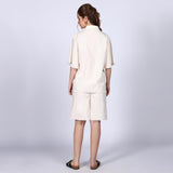 Saint Womens Ivory Cotton Poplin Co-ord Set