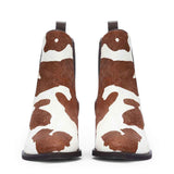 Saint Morrison Cloud Pony Hair Leather Ankle Boots