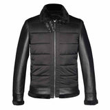 Saint Denis Black Leather Men's Jackets