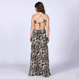 Saint Womens Ivory Cut-out Waist Maxi Dress