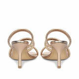Saint Layla Crystal Cord Rose  Gold Leather Stilettos