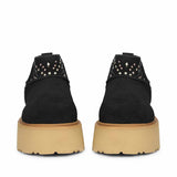 Saint Eislyn Studded Black Suede Leather Platform Boots