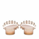 Saint Venera Metal Studded Blush Vegan Leather Flats