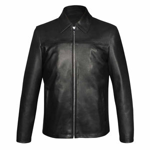 Saint Jory Black Leather Men's Jacket