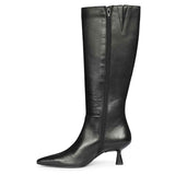 Saint Sadie Gold Metal Muse Black Leather Tall Boots