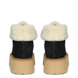 Saint Svaline Black Suede Leather Fur-Lined Platform Boots