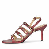 Saint Colette Rockstud Bordo Leather Stilettos