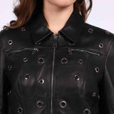 Saint Bryony Women Black Leather jacket
