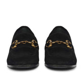Saint Jacqueline Black  Suede Leather Moccasins