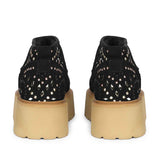 Saint Eislyn Studded Black Suede Leather Platform Boots