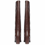 Saint Lia Brown Leather Knee High Slouch Boots