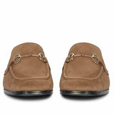 Saint Savannah Dark Taupe Suede Leather Moccasins