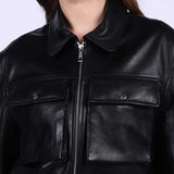 Saint Rosine Women Black Leather Jackets
