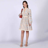 Saint Womens Ivory Multicolour Cotton Poplin Dress