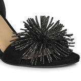 Saint Liora Black Suede Fringe Stilettos