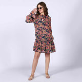 Saint Nerina Womens Blue Multi Bloom Mini Dress