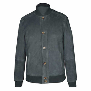 Saint Carlo Green Suede Bomber Jacket