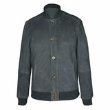 Saint Carlo Green Suede Bomber Jacket