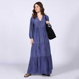 Saint Elodie Womens Midnight Blue Maxi Dresses