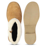 Saint Glacienne Tan Suede Leather Fur Cuff Ankle Boots