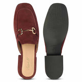 Saint Savannah Burgundy Suede Leather Moccasins