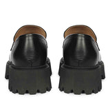 Saint Fearl Pearl Studs Black Leather Moccasins