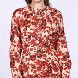 Saint Meliora Womens Ivory Red Floral Mini Dress