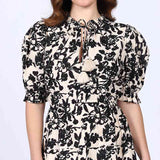 Saint Cosima Womens Ivory Floral Cotton Short Dress