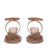 Saint Liora Tan Suede Leather Fringe Stilettos