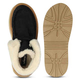 Saint Svaline Black Suede Leather Fur-Lined Platform Boots