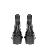 Saint Niamh Black Leather Washed Ankle Boot