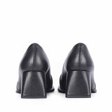 Saint Mirielle Black Leather Moccasins