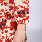 Saint Brunella Womens Ivory Red Floral Maxi Dress