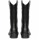 Saint Lilah Black Leather Long Boots