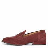 Saint Carla Burgundy Suede Leather Saddle Moccasins