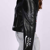 Saint Saira Black Leather Women Jackets
