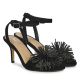 Saint Liora Black Suede Fringe Stilettos