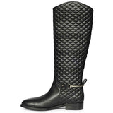 Saint Celestine Quilted Black Leather Long Boots