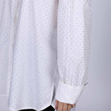Saint Womens White Crystal Embellished Cotton Shirt