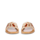 Georgia Hand Embroidered Brown Leather Flats