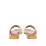 Georgia Hand Embroidered Brown Leather Flats