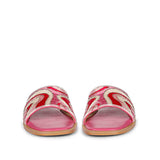 Georgia Hand Embroidered Pink Leather Flats