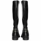 Saint Selene Studded O-Ring Strap Stretch Napa Long Boots
