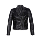 Saint Ginevra Black Leather Women Biker Jackets