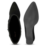 Saint Rosabel Black Suede Leather Wedge Long Boots