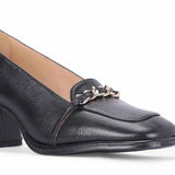 Saint Mirielle Black Leather Moccasins