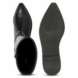 Saint Selene Studded O-Ring Strap Stretch Napa Long Boots