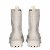 Saint Anastasia Ivory Leather Lace Up High Ankle Boots