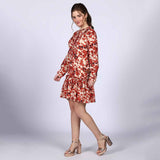Saint Meliora Womens Ivory Red Floral Mini Dress