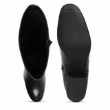 Saint Ivanna Black Leather Knee High Boots - SaintG India